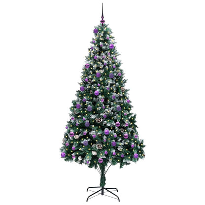 vidaXL Artificial Christmas Tree with 300 LEDs with Stand Green 240 cm