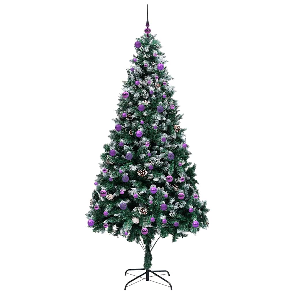 vidaXL Artificial Christmas Tree with 300 LEDs with Stand Green 240 cm