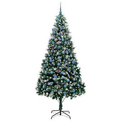 vidaXL Artificial Christmas Tree with 300 LEDs with Stand Green 240 cm