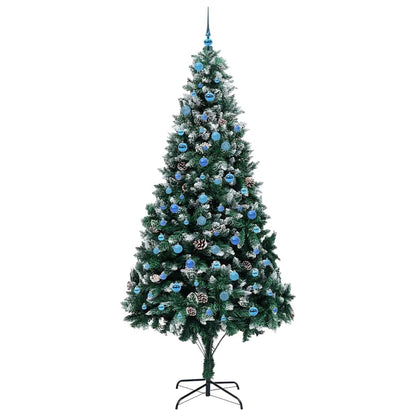 vidaXL Artificial Christmas Tree with 300 LEDs with Stand Green 240 cm