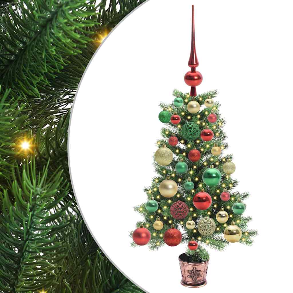 vidaXL Christmas Tree with 150 LEDs with Stand Green 65 cm PE
