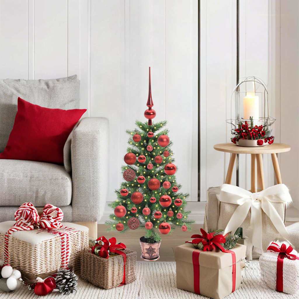 vidaXL Christmas Tree with 150 LEDs with Stand Green 90 cm PE