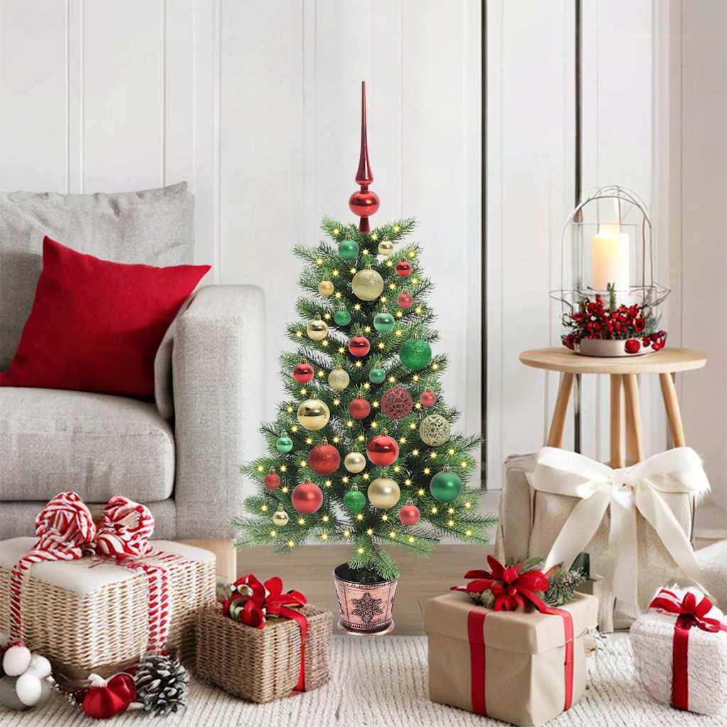 vidaXL Christmas Tree with 150 LEDs with Stand Green 90 cm PE
