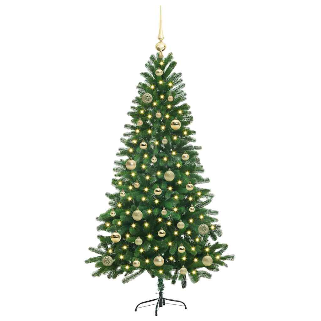 vidaXL Christmas Tree with 150 LEDs with Stand Green 150 cm PE