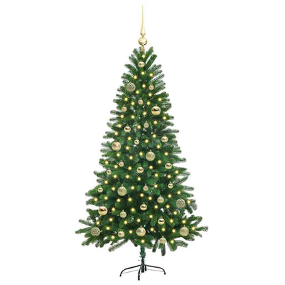 vidaXL Christmas Tree with 150 LEDs with Stand Green 150 cm PE