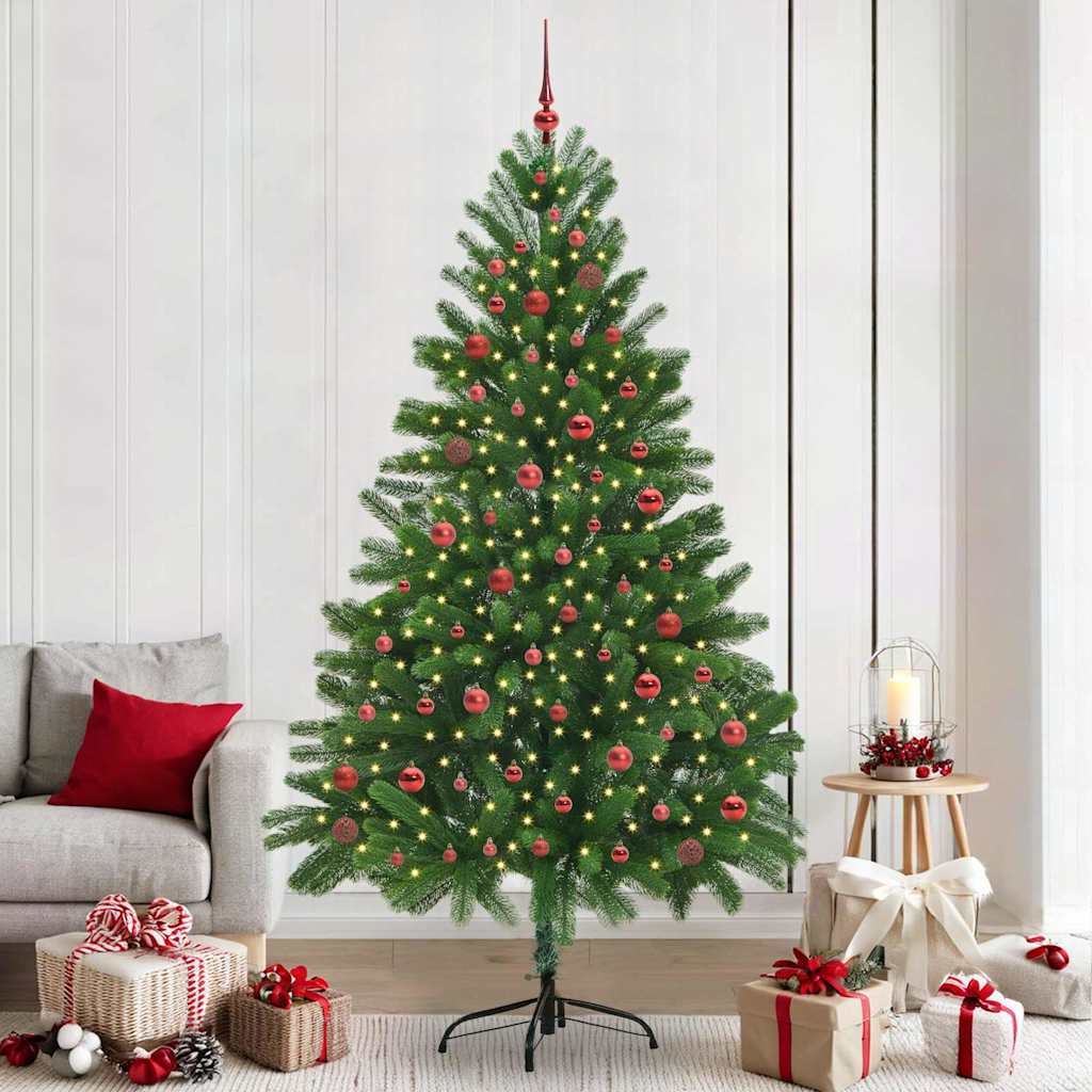 vidaXL Christmas Tree with 300 LEDs with Stand Green 210 cm PE