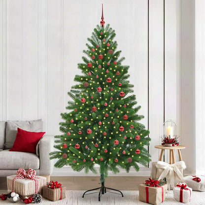vidaXL Christmas Tree with 300 LEDs with Stand Green 210 cm PE