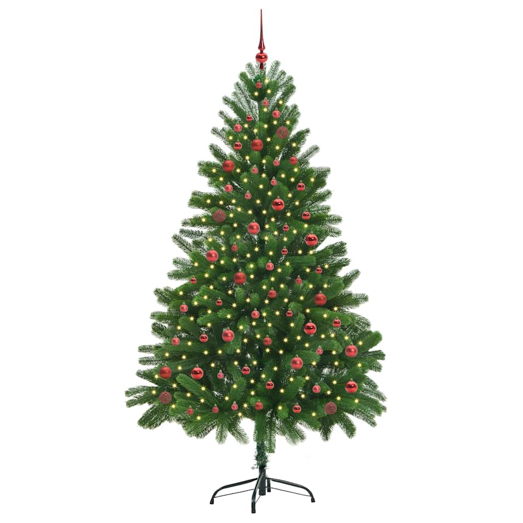 vidaXL Christmas Tree with 300 LEDs with Stand Green 210 cm PE