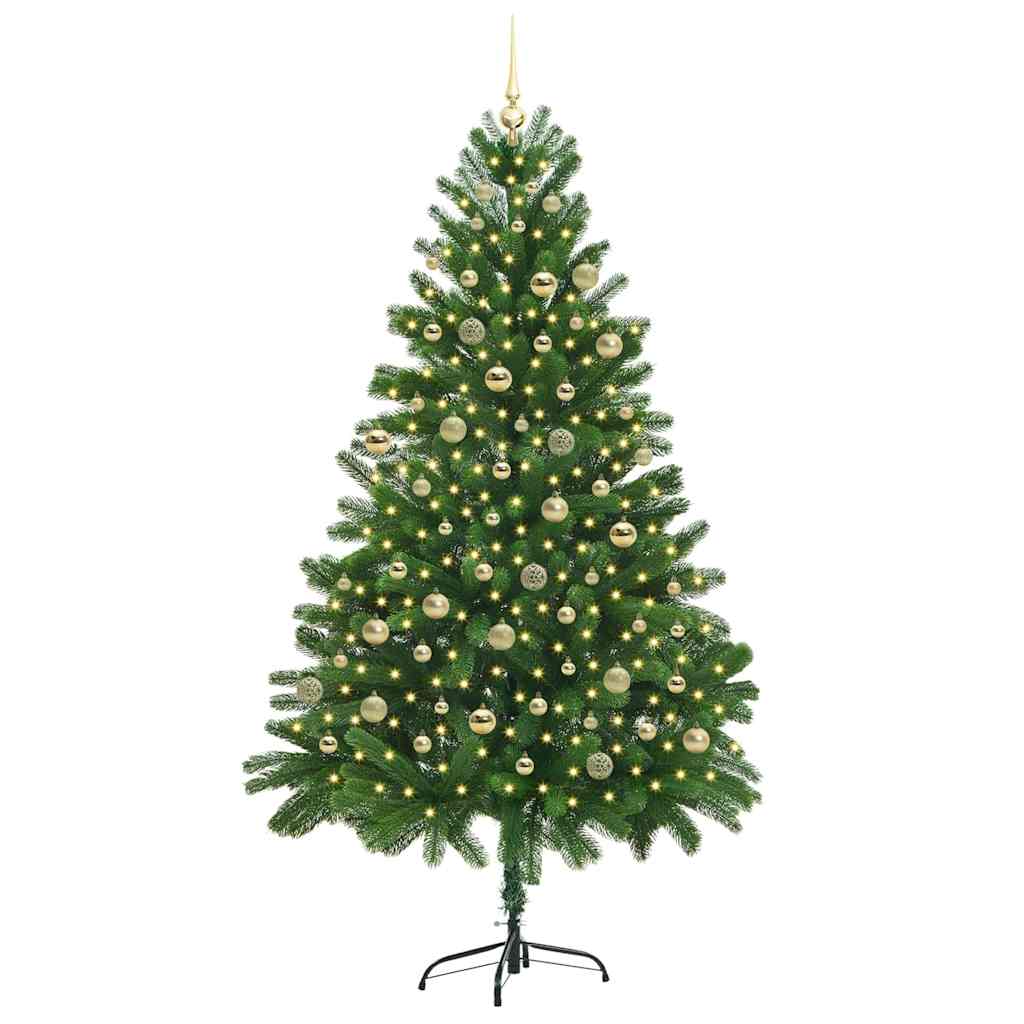vidaXL Christmas Tree with 300 LEDs with Stand Green 210 cm PE