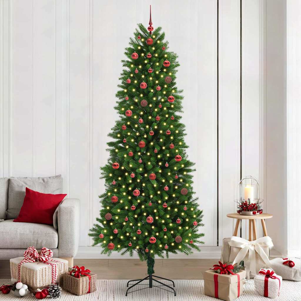 vidaXL Christmas Tree with LED Light Green 240 cm PE