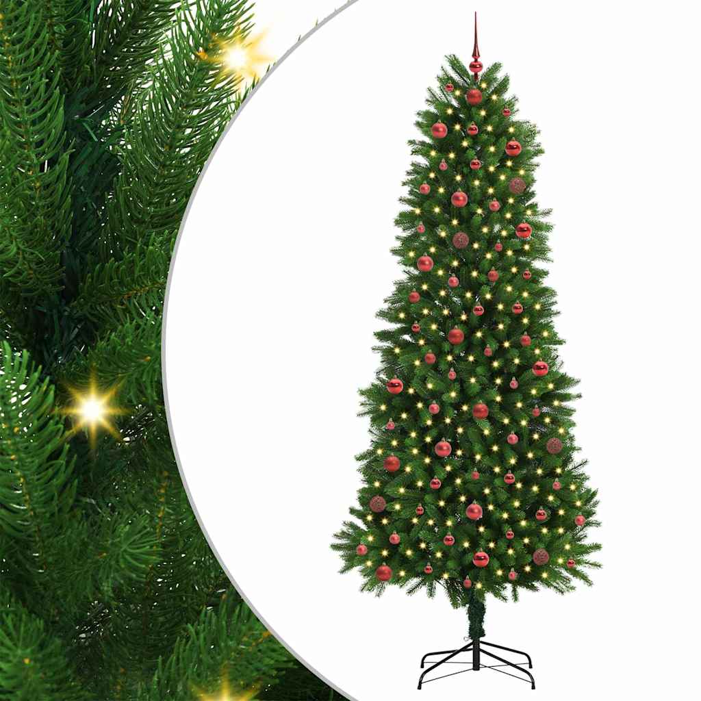 vidaXL Christmas Tree with LED Light Green 240 cm PE