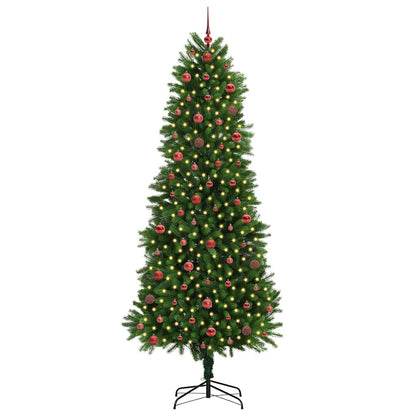 vidaXL Christmas Tree with LED Light Green 240 cm PE