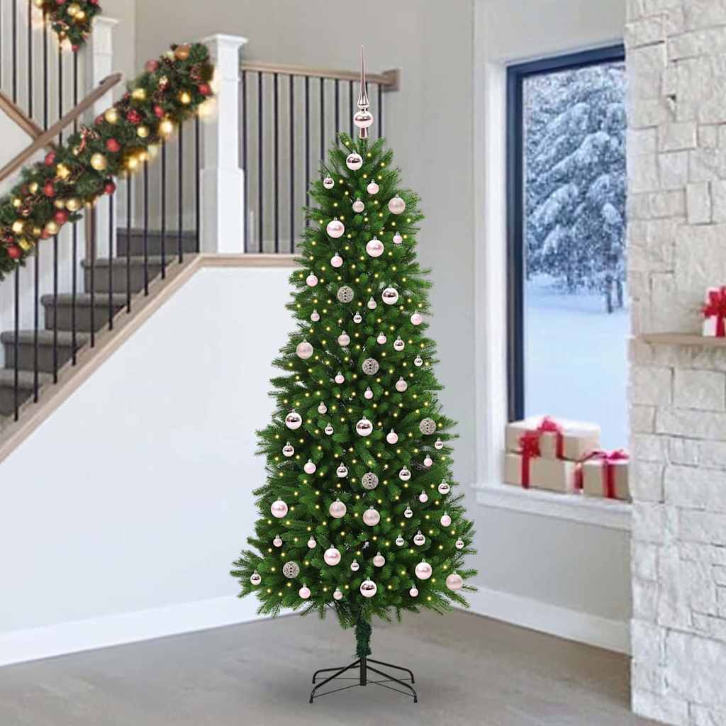 vidaXL Christmas Tree with 300 LEDs with Stand Green 240 cm PE