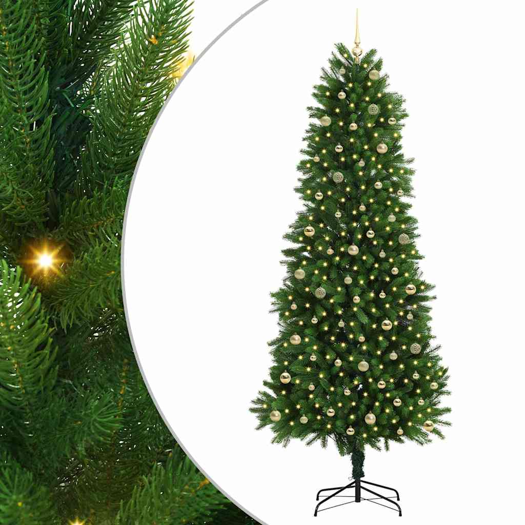 vidaXL Christmas Tree with LED Light Green 240 cm PE