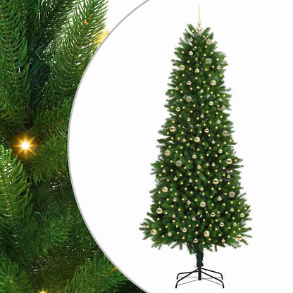 vidaXL Christmas Tree with LED Light Green 240 cm PE