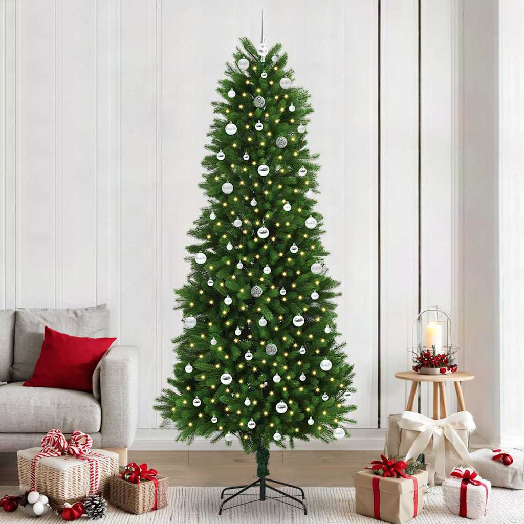 vidaXL Christmas Tree with LED Light Green 240 cm PE