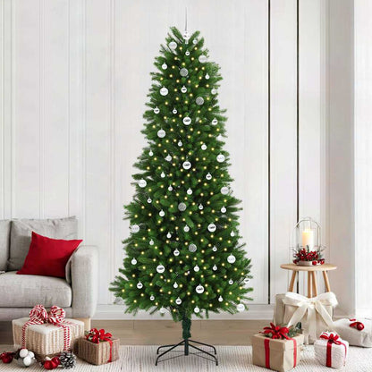 vidaXL Christmas Tree with LED Light Green 240 cm PE