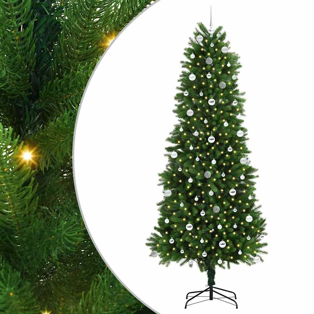 vidaXL Christmas Tree with LED Light Green 240 cm PE