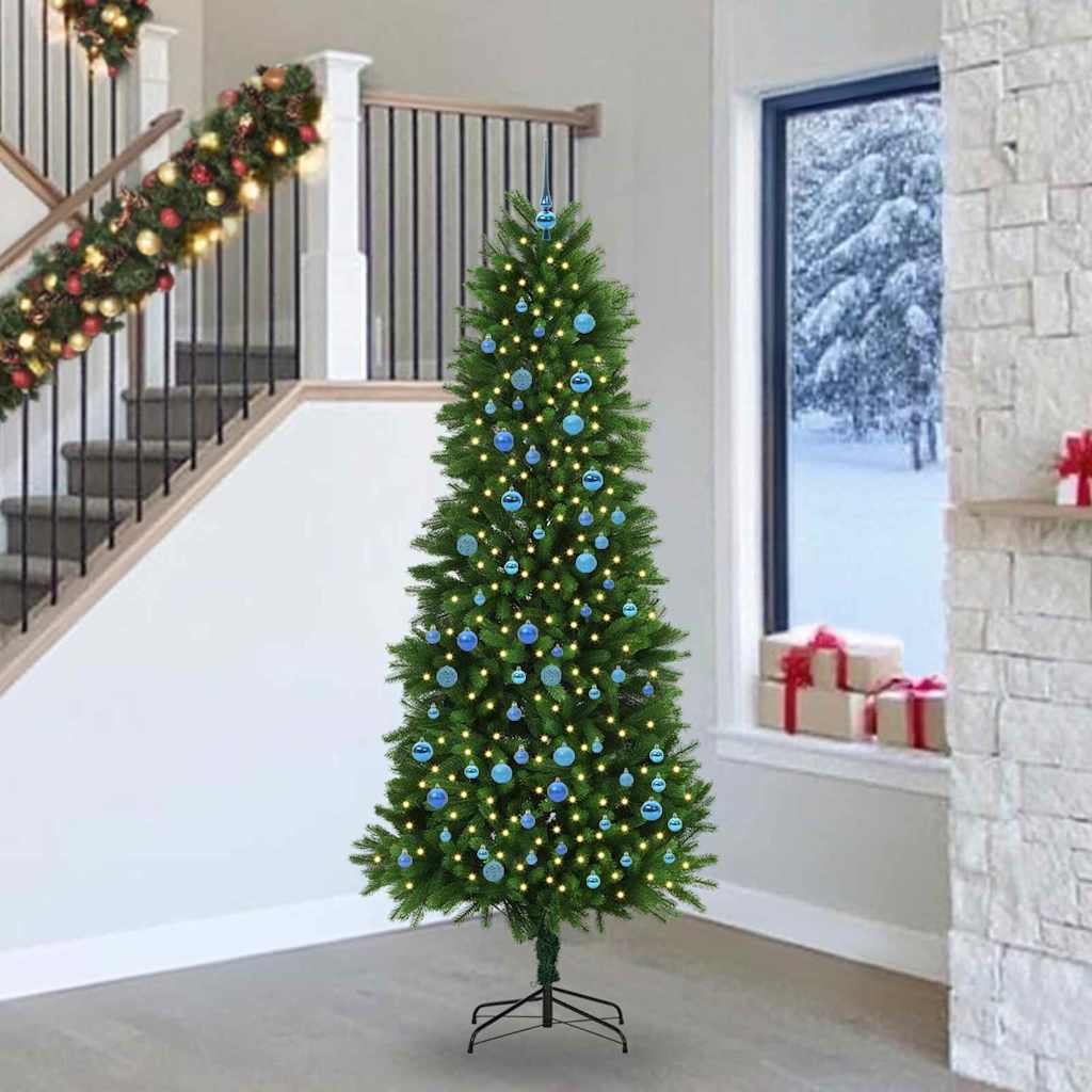 vidaXL Christmas Tree with 300 LEDs with Stand Green 240 cm PE