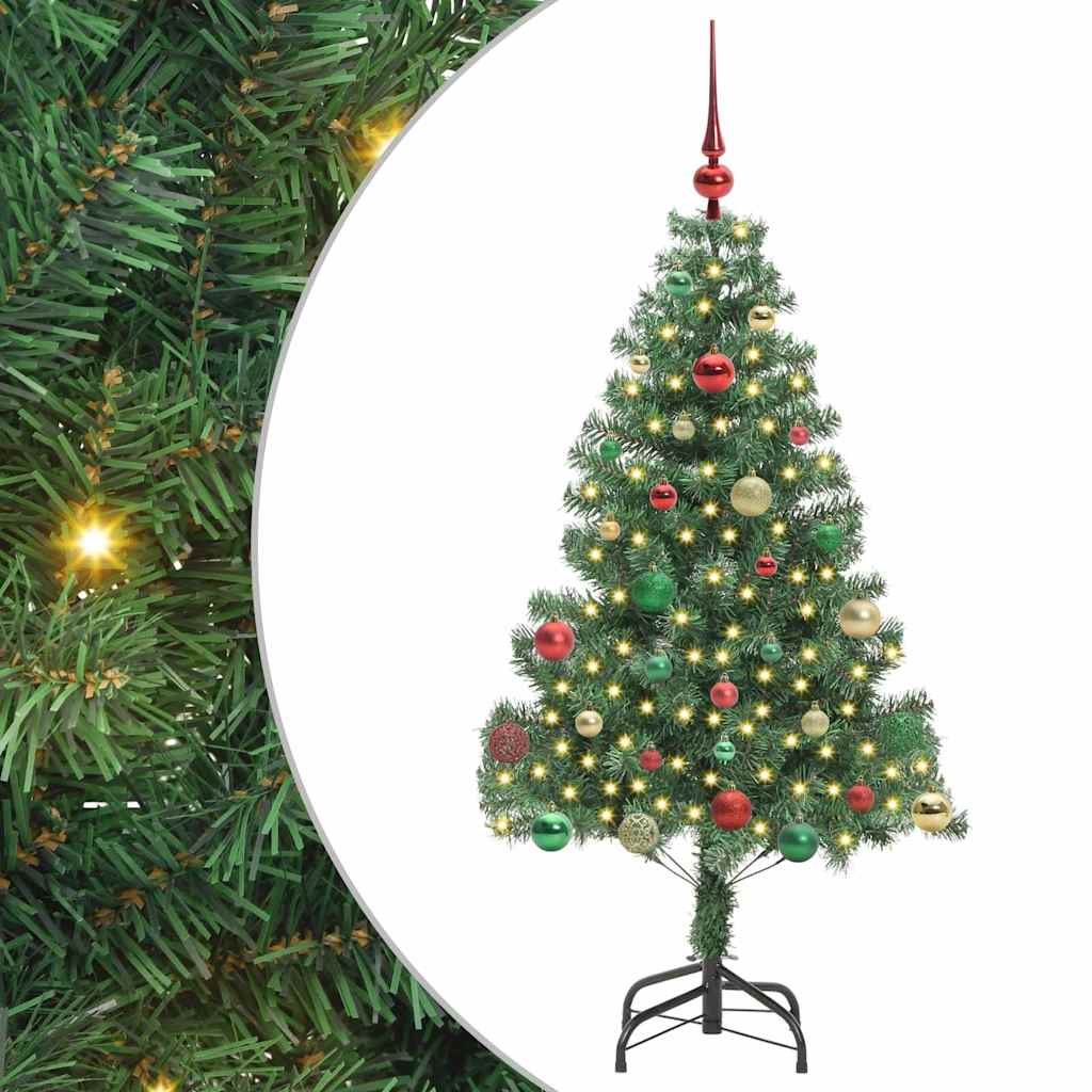 vidaXL Christmas Tree with 150 LEDs with Stand Green 150 cm PVC