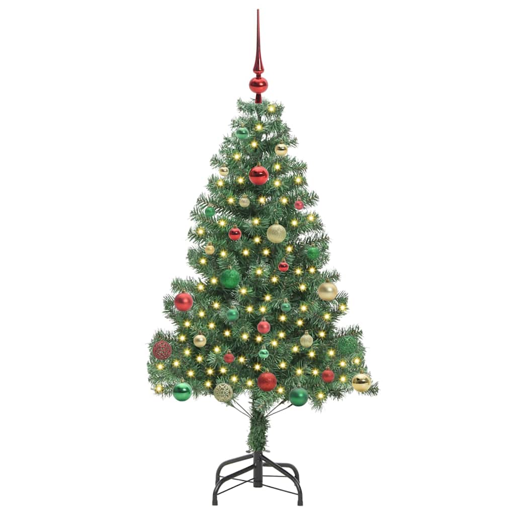 vidaXL Christmas Tree with 150 LEDs with Stand Green 150 cm PVC