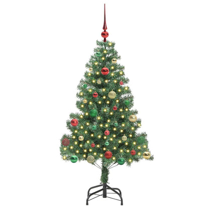 vidaXL Christmas Tree with 150 LEDs with Stand Green 150 cm PVC