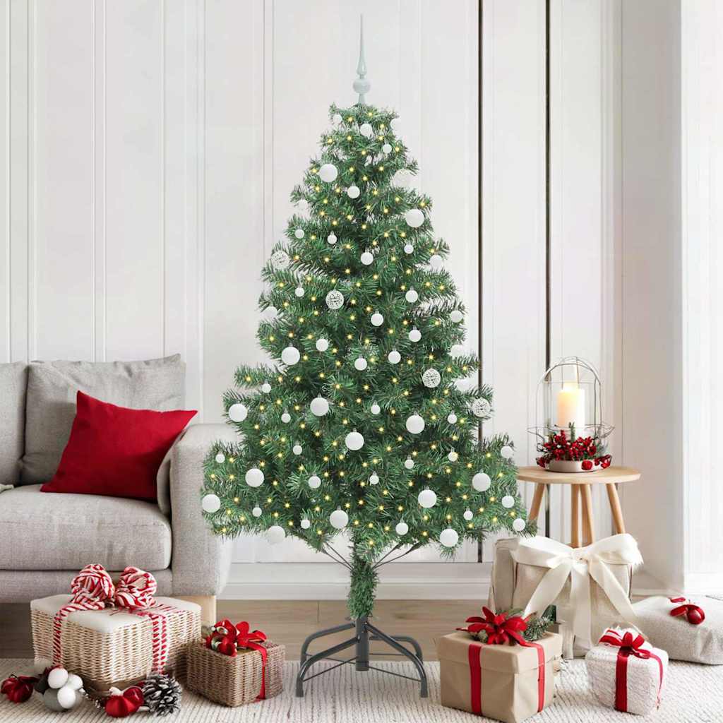vidaXL Christmas Tree with 300 LEDs with Stand Green 180 cm PVC