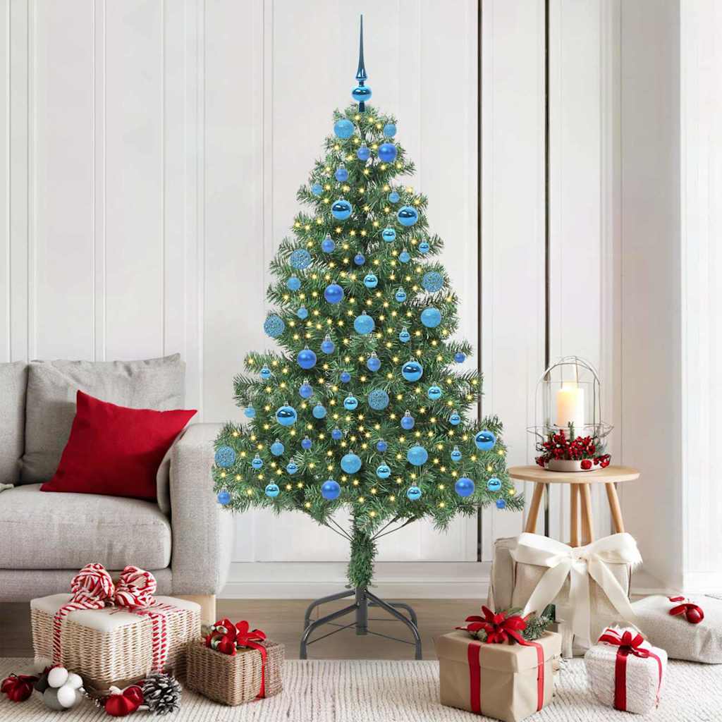 vidaXL Christmas Tree with 300 LEDs with Stand Green 180 cm PVC