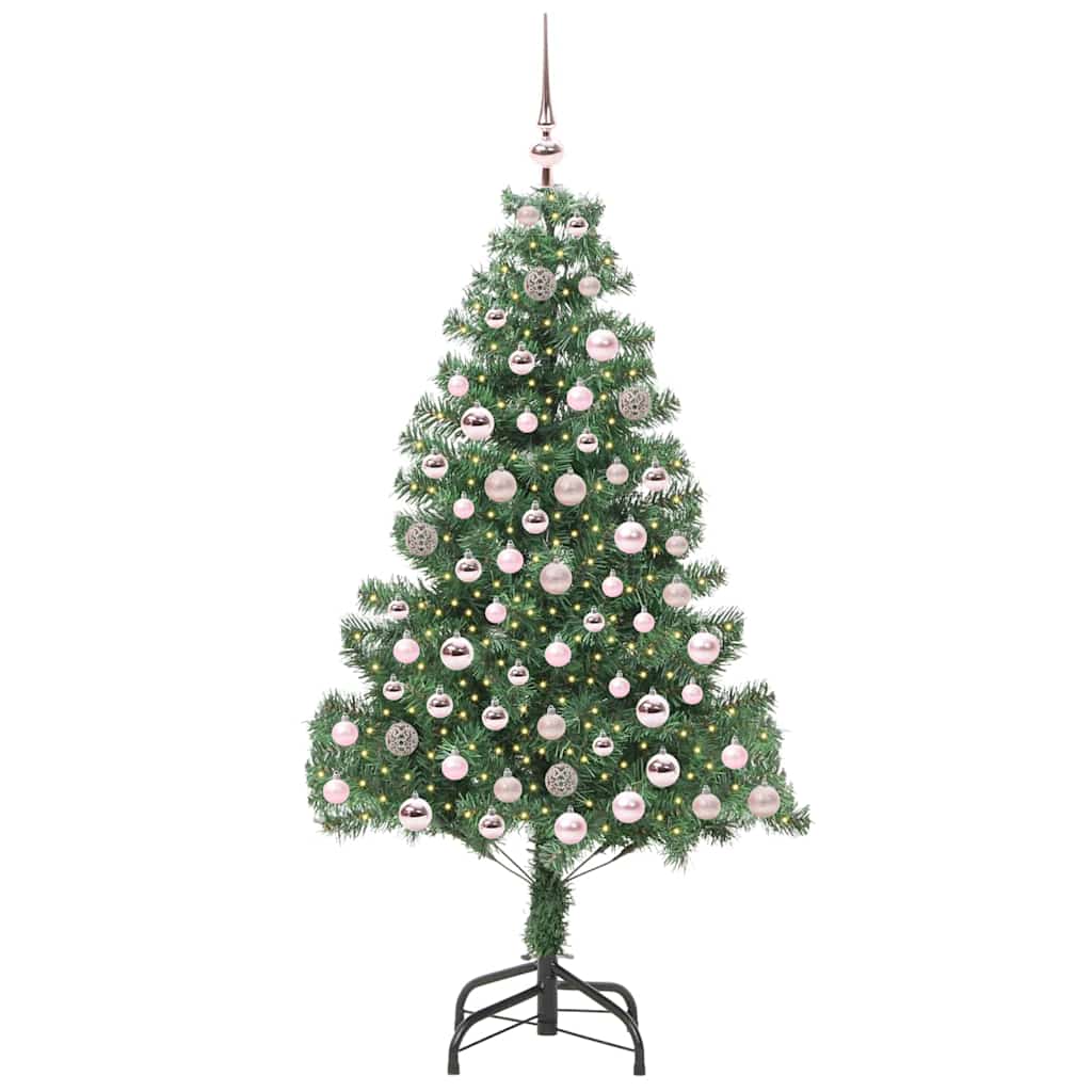 vidaXL Christmas Tree with 300 LEDs with Stand Green 210 cm PVC