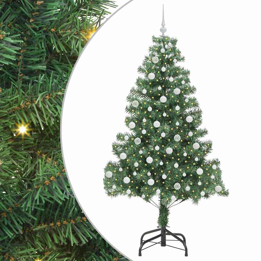 vidaXL Christmas Tree with 300 LEDs with Stand Green 210 cm PVC