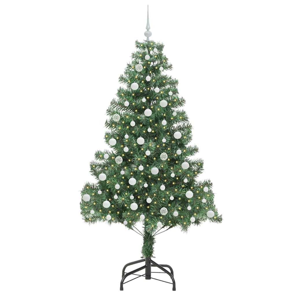 vidaXL Christmas Tree with 300 LEDs with Stand Green 210 cm PVC