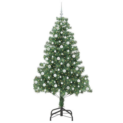 vidaXL Christmas Tree with 300 LEDs with Stand Green 210 cm PVC