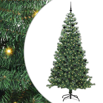 vidaXL Christmas Tree with 300 LEDs with Stand Green 240 cm PVC