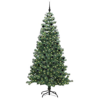 vidaXL Christmas Tree with 300 LEDs with Stand Green 240 cm PVC