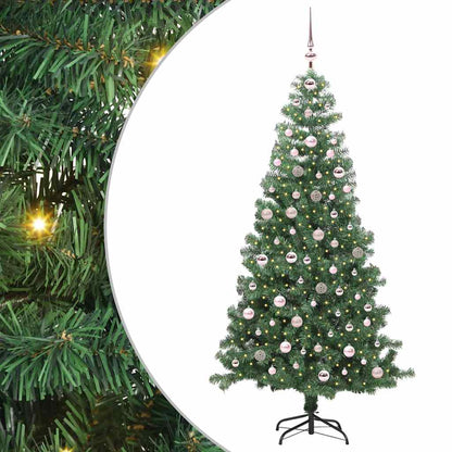 vidaXL Christmas Tree with 300 LEDs with Stand Green 240 cm PVC