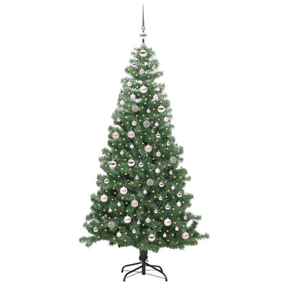 vidaXL Christmas Tree with 300 LEDs with Stand Green 240 cm PVC