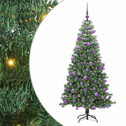 vidaXL Christmas Tree with 300 LEDs with Stand Green 240 cm PVC