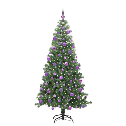vidaXL Christmas Tree with 300 LEDs with Stand Green 240 cm PVC