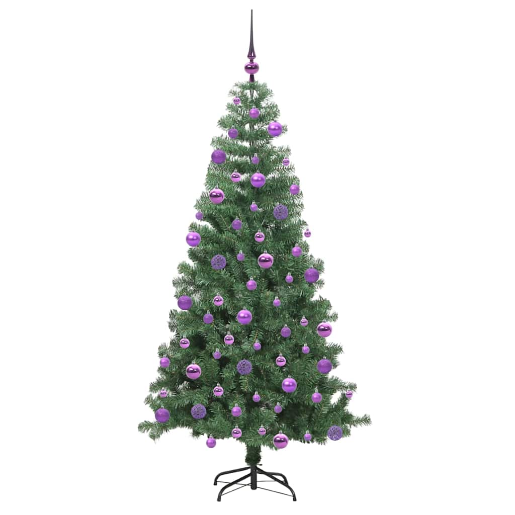 vidaXL Christmas Tree with 300 LEDs with Stand Green 240 cm PVC