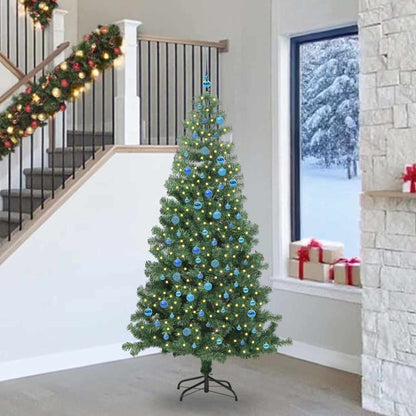 vidaXL Christmas Tree with 300 LEDs with Stand Green 240 cm PVC