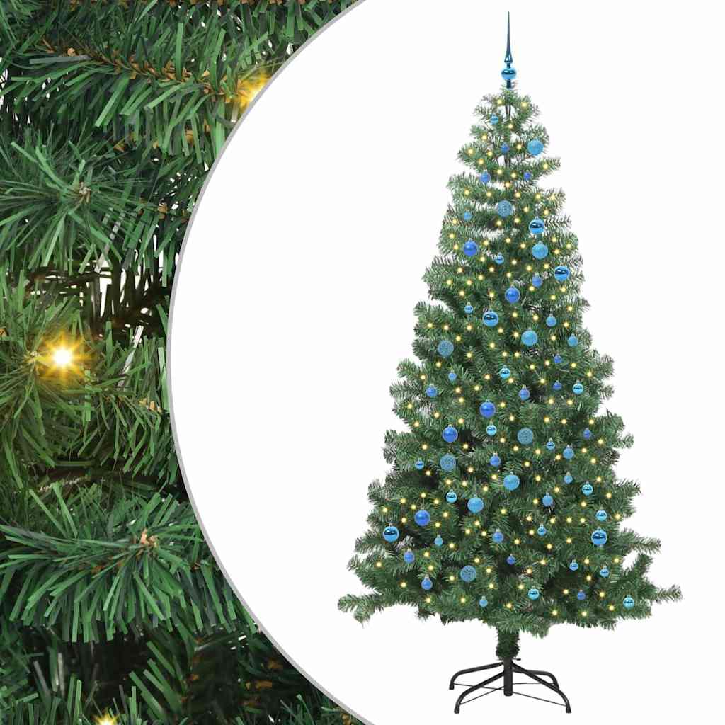 vidaXL Christmas Tree with 300 LEDs with Stand Green 240 cm PVC