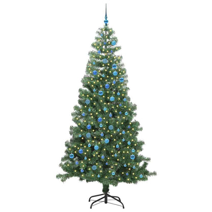 vidaXL Christmas Tree with 300 LEDs with Stand Green 240 cm PVC