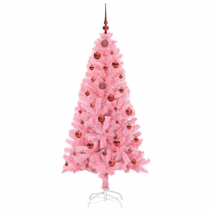 vidaXL Christmas Tree with 150 LEDs with Stand Pink 150 cm PVC