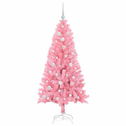 vidaXL Christmas Tree with 150 LEDs with Stand Pink 150 cm PVC