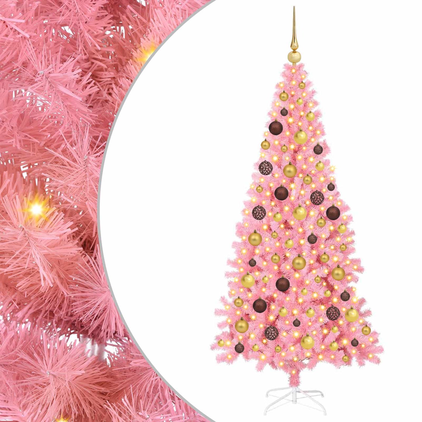 vidaXL Christmas Tree Pink 180 cm PVC