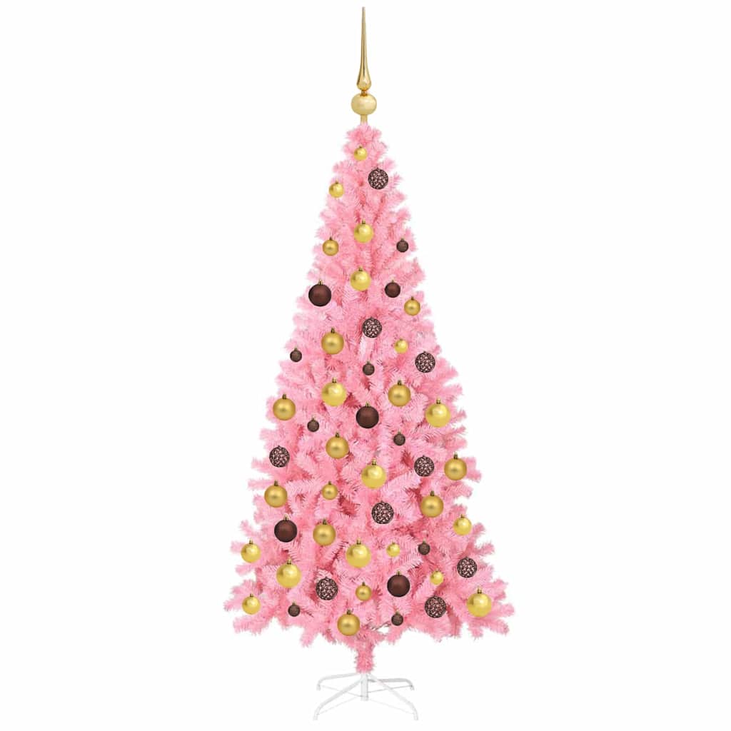 vidaXL Christmas Tree Pink 180 cm PVC