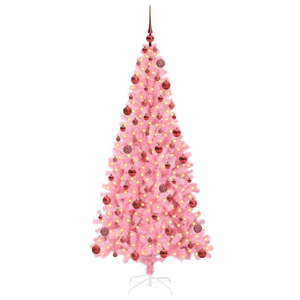 vidaXL Christmas Tree Pink 180 cm PVC