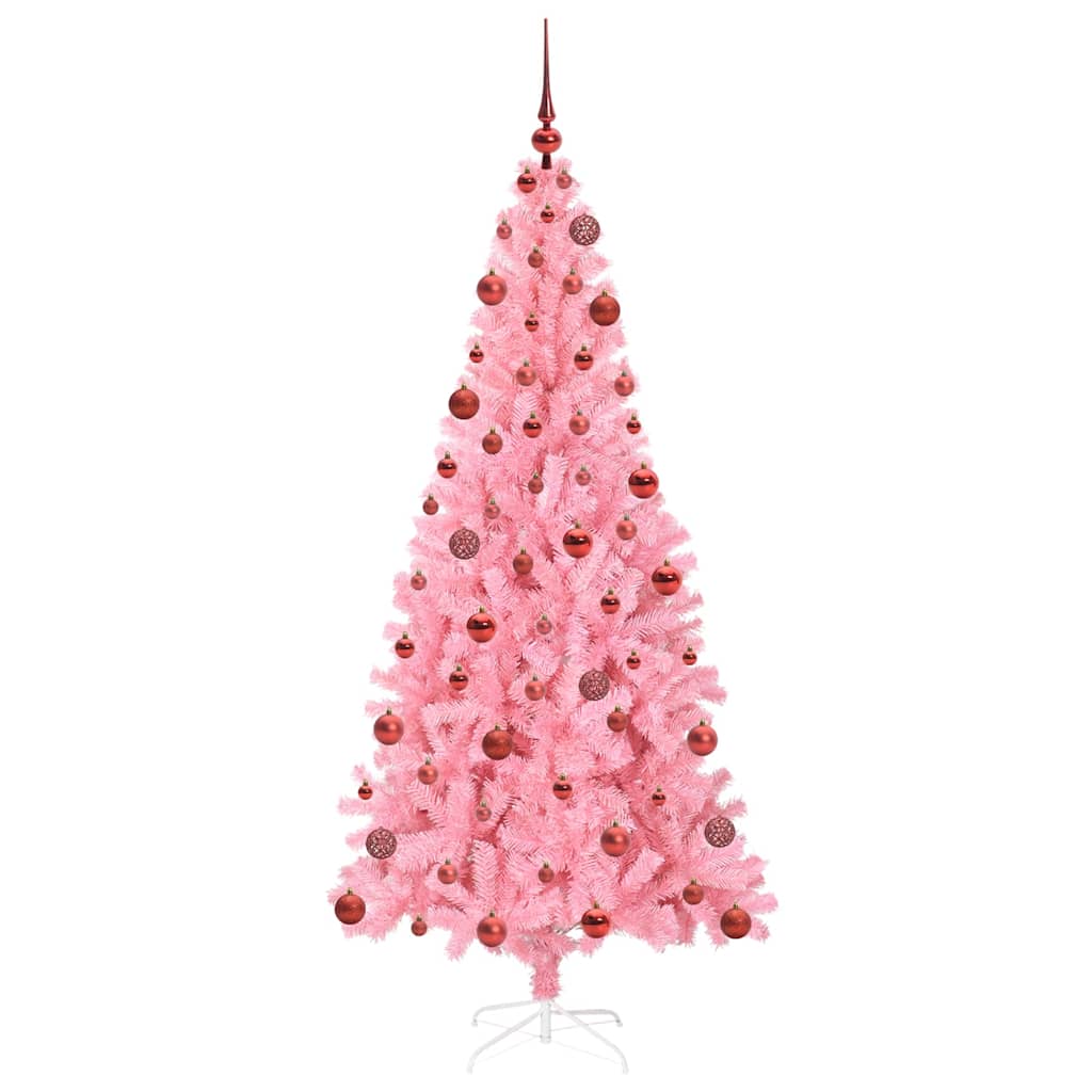 vidaXL Christmas Tree Pink 180 cm PVC