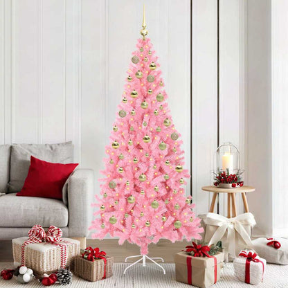 vidaXL Christmas Tree Pink 180 cm PVC