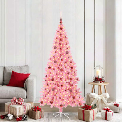 vidaXL Christmas Tree Pink 210 cm PVC